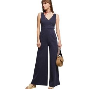 anthropologie wide leg jumpsuit
